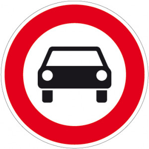 Verboden voor auto's Verboden voor auto's