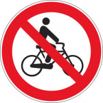 Verboden voor fietsers 200mm
