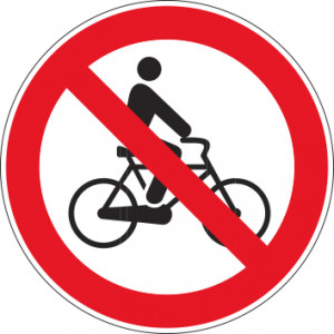 Verboden voor fietsers Verboden voor fietsers